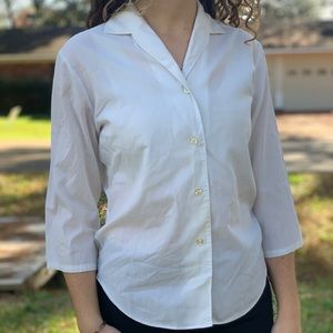 Vintage white button down top. Light, comfy, small